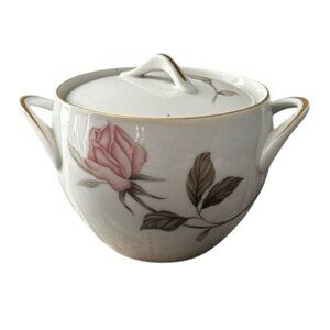 Vintage Sango Nancy Fine China Sugar Bowl With Lid & Floral Design